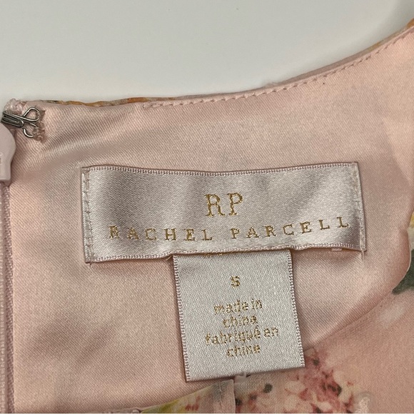 Rachel Parcell Mix Lace Fit Flare Mauve Pink Flutter Sleeve Midi Dress Small - Picture 2 of 11